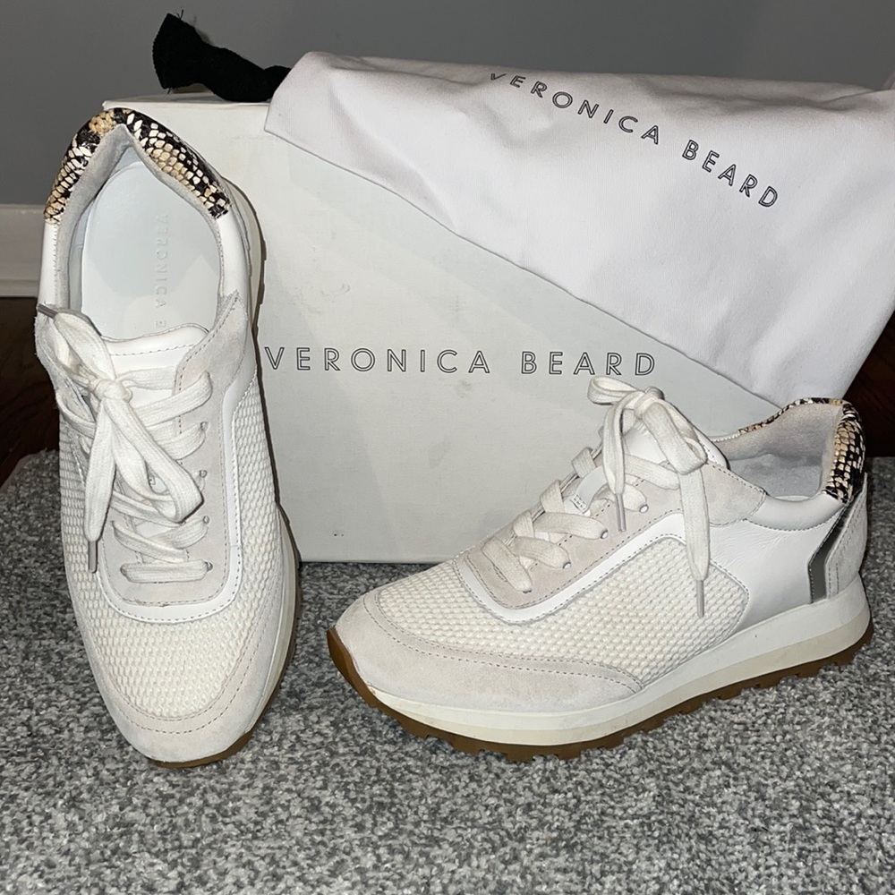 Veronica Beard Hartley White Sneakers